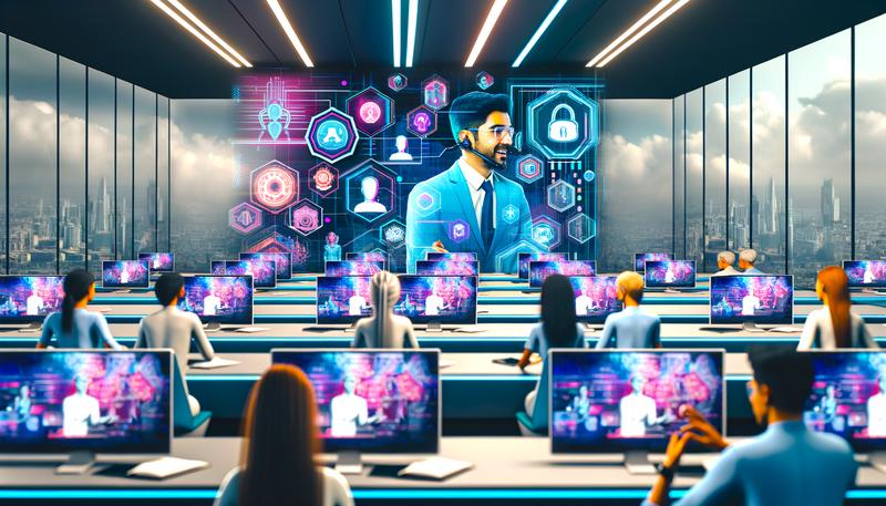 futuristic digital classroom