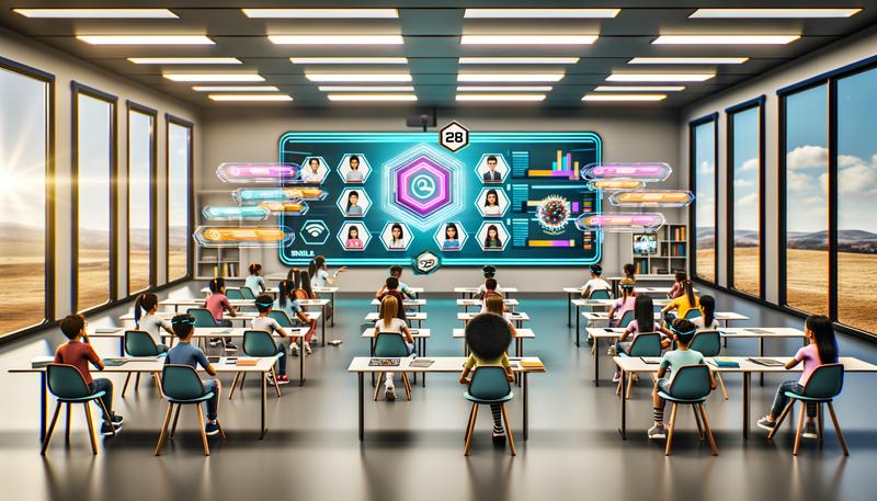 futuristic interactive classroom