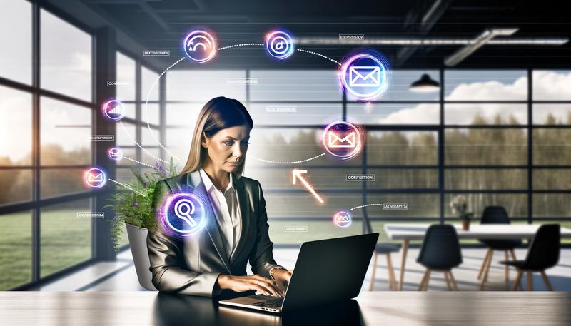 businesswoman analyzing analytics