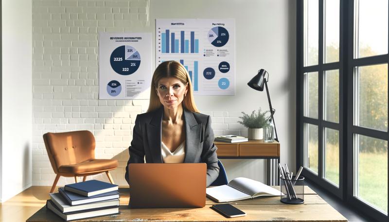 женщина офис ноутбук