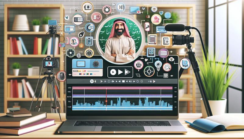 Учитель монтирует видеоурок