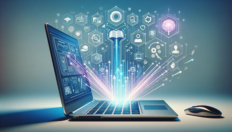 Ноутбук с обучающим интерфейсом