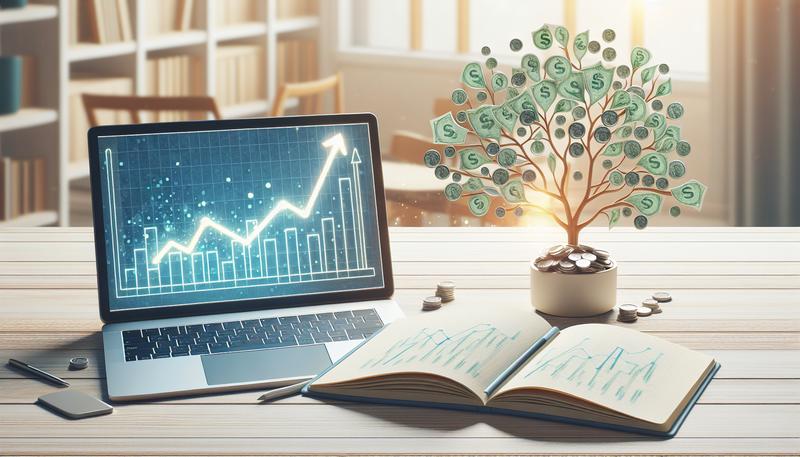 Ноутбук с денежным деревом