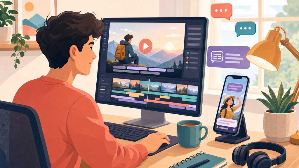 Иллюстрация к статье: Субтитры и титры в видео: как сделать ролик понятным без звука
