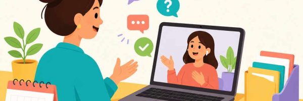 Консультация в инфобизнесе: эксперт общается с клиентом по видеосвязи