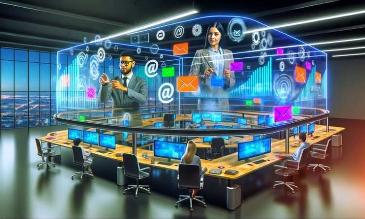 футуристический офис маркетинг