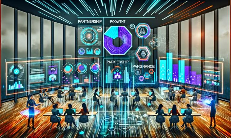 футуристический офис инфографика