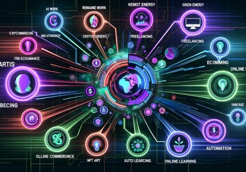 futuristic money infographic