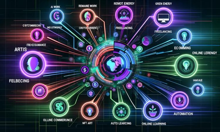 futuristic money infographic