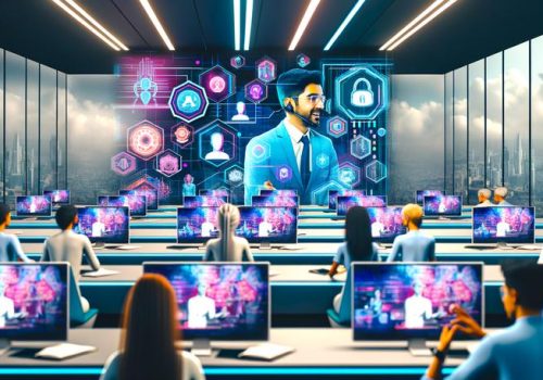 futuristic digital classroom