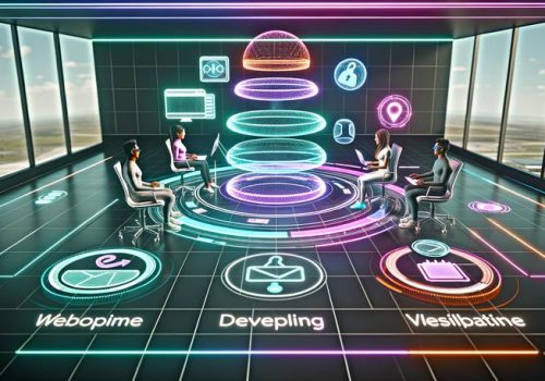 futuristic digital workspace