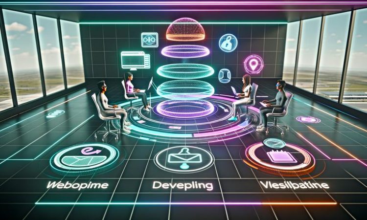 futuristic digital workspace