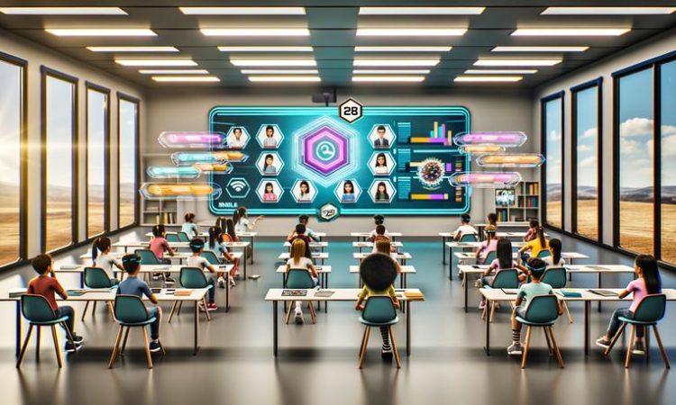 futuristic interactive classroom