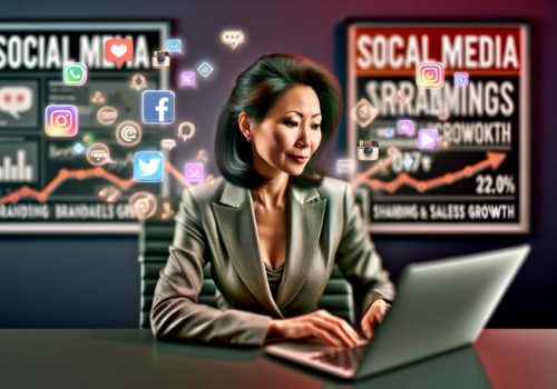 European businesswoman analyzing