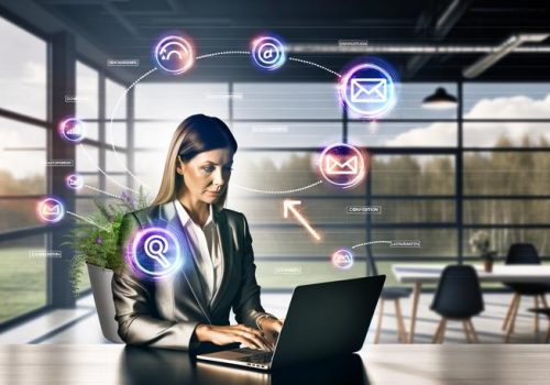 businesswoman analyzing analytics