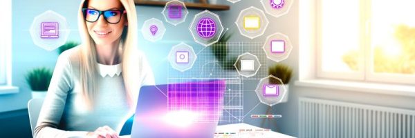 modern workspace laptop