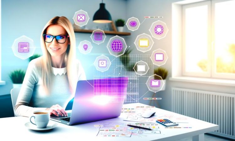 modern workspace laptop