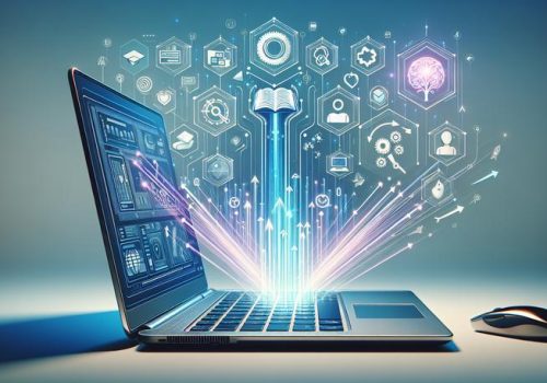 Ноутбук с обучающим интерфейсом