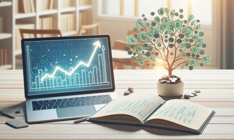 Ноутбук с денежным деревом