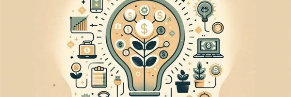 Светильник с символами заработка