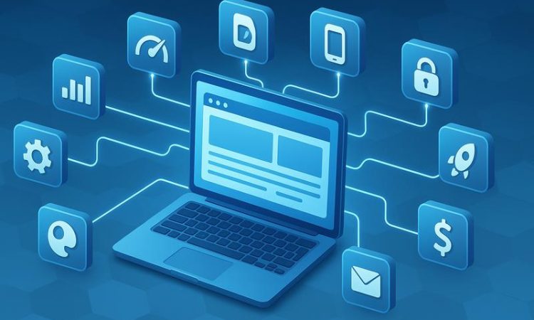 Сайтостроение изометрические иконки